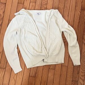Alia Ivory Cable Knit Cardigan